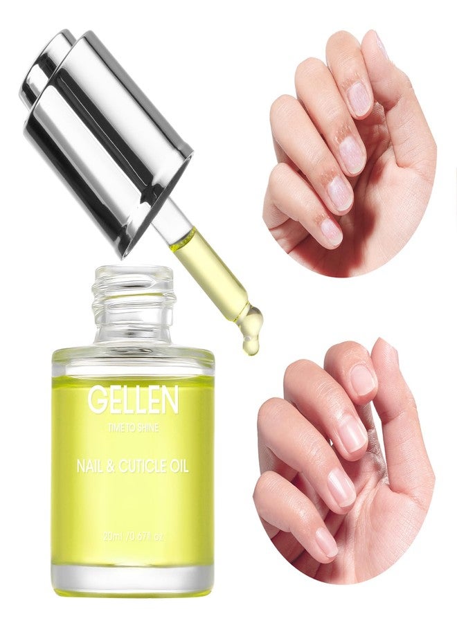 GELLEN Nail Growth Oil, Nail Cuticle Oil for Growth and Strength, Vitamin E Natural Keratin Cuticle Nails Treatment for Hydrating, Nourishing, Strengthening, Repairing, 0.68 Oz - Image 1